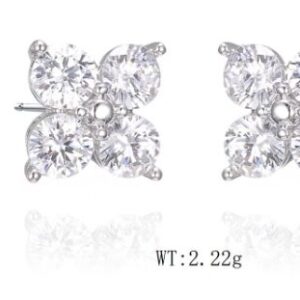 SE45915, Ladies' Moissanite Ring, S925, Rhodium Plated, White, 2.16g