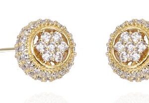 SE38497, Ladies' Moissanite Earring, S925, Rhodium Plated, White, 2.64g