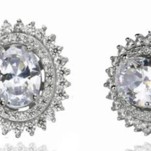 SE08230, Ladies' Moissanite Ring, S925, Rhodium Plated, White, 6.4g