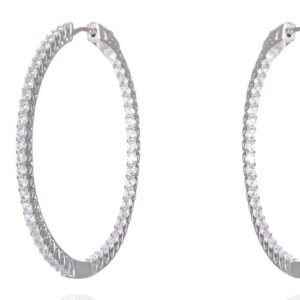 SE48739, Ladies' Moissanite Ring, S925, Rhodium Plated, White, 10.61g