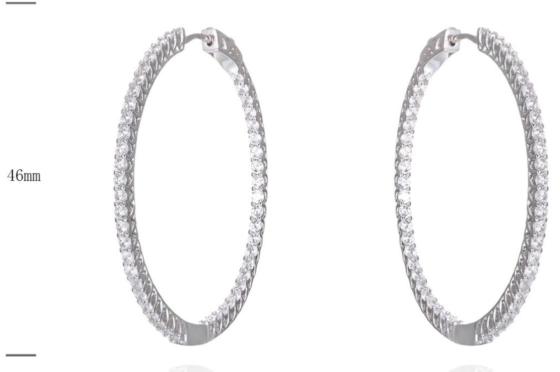 SE48739, Ladies' Moissanite Ring, S925, Rhodium Plated, White, 10.61g