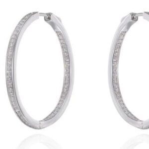 SE48724, Ladies' Moissanite Ring, S925, Rhodium Plated, White, 10.1g
