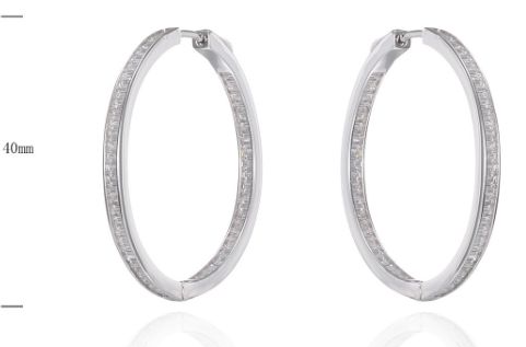 SE48724, Ladies' Moissanite Ring, S925, Rhodium Plated, White, 10.1g