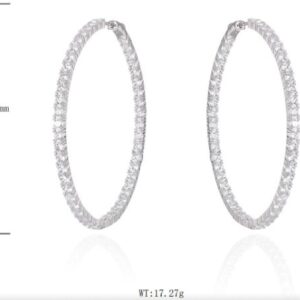 SE48713, Ladies' Moissanite Ring, S925, Rhodium Plated, White, 17.41g