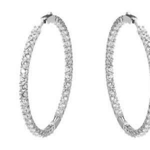 SE38454, Ladies' Moissanite Ring, S925, Rhodium Plated, White, 14.43g