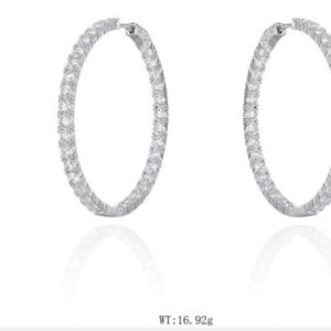 SE48771, Ladies' Moissanite Ring, S925, Rhodium Plated, White, 16.87g