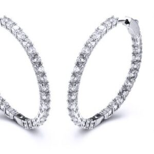 SE23600, Ladies' Moissanite Ring, S925, Rhodium Plated, White, 10.74g