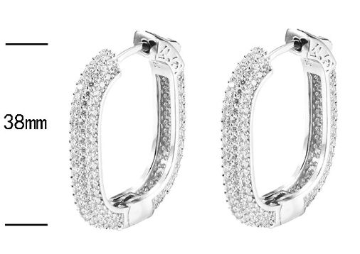 SE32634, Ladies' Moissanite Ring, S925, Rhodium Plated, White, 9g