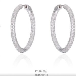SE48765, Ladies' Moissanite Ring, S925, Rhodium Plated, White, 10.36g