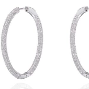SE48731, Ladies' Moissanite Ring, S925, Rhodium Plated, White, 10.61g