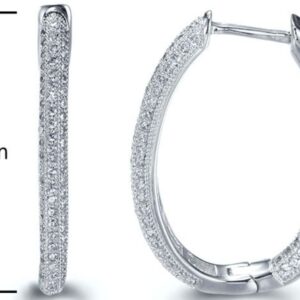 SE17473, Ladies' Moissanite Ring, S925, Rhodium Plated, White, 6.23g