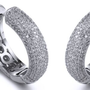 SE27710, Ladies' Moissanite Ring, S925, Rhodium Plated, White, 11.48g