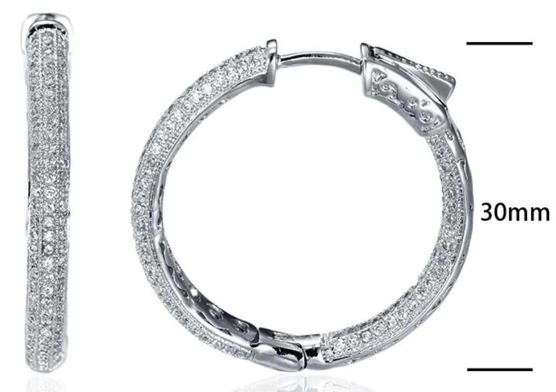 SE14965, Ladies' Moissanite Ring, S925, Rhodium Plated, White, 7.79g