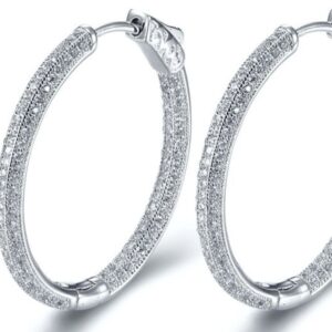 SE18943, Ladies' Moissanite Ring, S925, Rhodium Plated, White, 7.45g