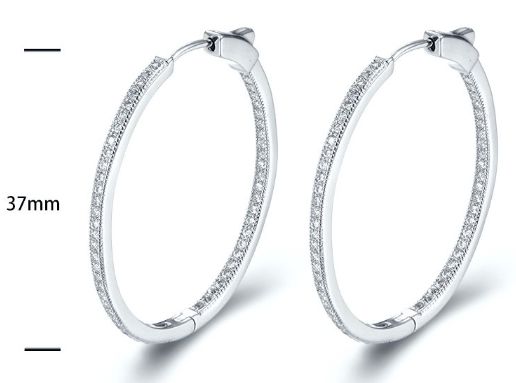 SE18944, Ladies' Moissanite Ring, S925, Rhodium Plated, White, 6.05g