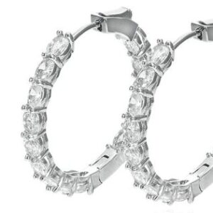 SE25847, Ladies' Moissanite Ring, S925, Rhodium Plated, White, 7.19g