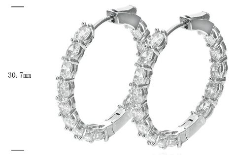 SE25847, Ladies' Moissanite Ring, S925, Rhodium Plated, White, 7.19g