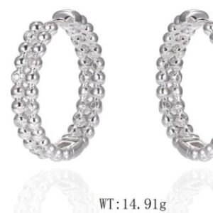 SE45910, Ladies' Moissanite Ring, S925, Rhodium Plated, White, 15.5g