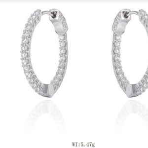 SE48772, Ladies' Moissanite Ring, S925, Rhodium Plated, White, 5.72g
