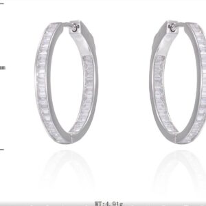 SE48721, Ladies' Moissanite Ring, S925, Rhodium Plated, White, 4.93g