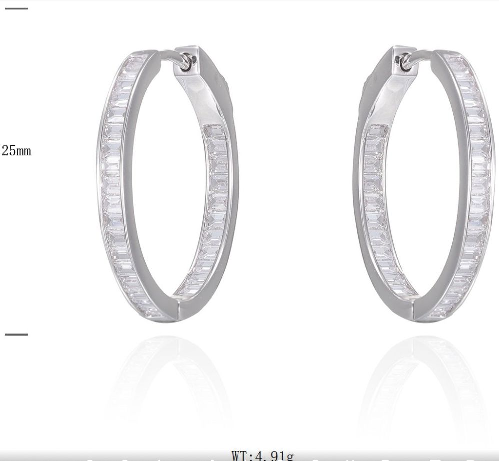 SE48721, Ladies' Moissanite Ring, S925, Rhodium Plated, White, 4.93g