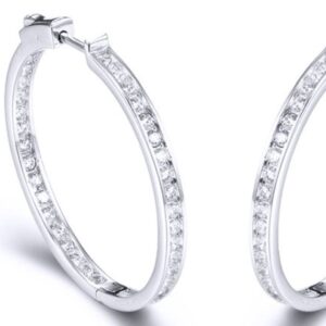 SE23085, Ladies' Moissanite Ring, S925, Rhodium Plated, White, 8.25g