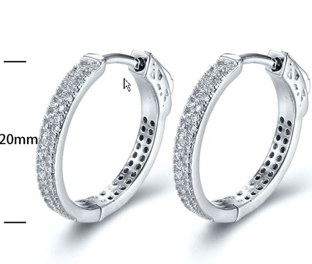 SE18934, Ladies' Moissanite Ring, S925, Rhodium Plated, White, 4.64g