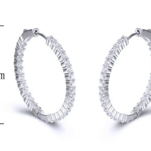 SE20064, Ladies' Moissanite Ring, S925, Rhodium Plated, White, 10.81g
