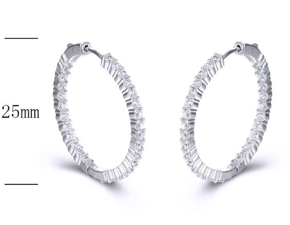 SE20064, Ladies' Moissanite Ring, S925, Rhodium Plated, White, 10.81g