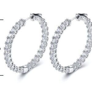 SE20061, Ladies' Moissanite Ring, S925, Rhodium Plated, White, 10.54g