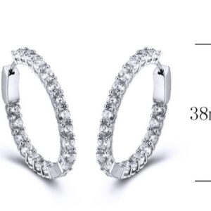 SE23598, Ladies' Moissanite Ring, S925, Rhodium Plated, White, 7.62g