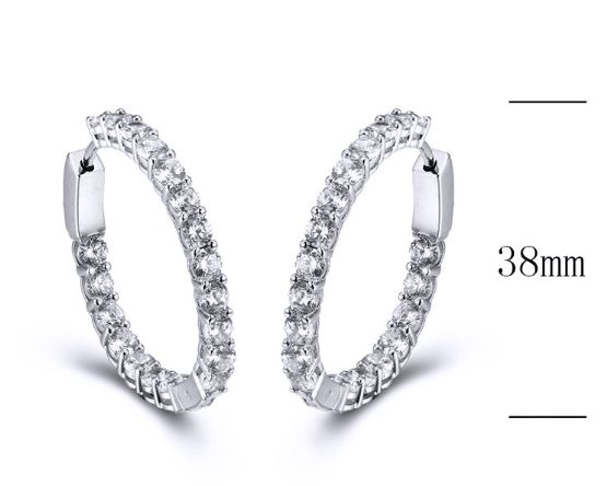 SE23598, Ladies' Moissanite Ring, S925, Rhodium Plated, White, 7.62g