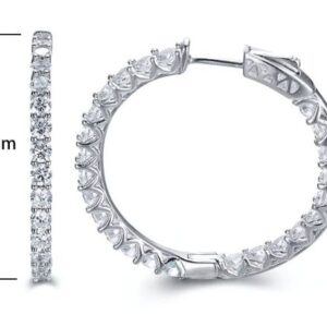 SE15954, Ladies' Moissanite Ring, S925, Rhodium Plated, White, 9.89g
