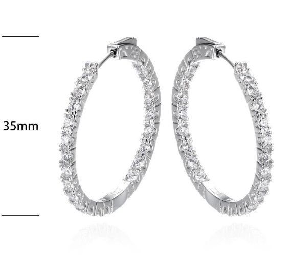 SE35094, Ladies' Moissanite Ring, S925, Rhodium Plated, White, 9.84g