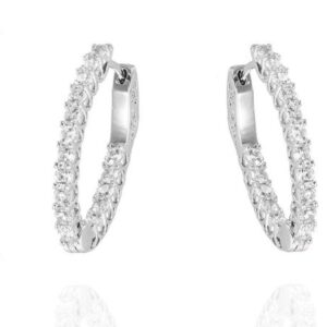 SE37245, Ladies' Moissanite Ring, S925, Rhodium Plated, White, 6.92g