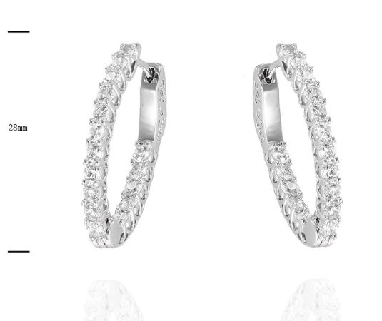 SE37245, Ladies' Moissanite Ring, S925, Rhodium Plated, White, 6.92g