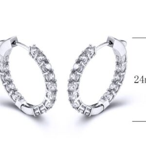 SE23597, Ladies' Moissanite Ring, S925, Rhodium Plated, White, 5.7g