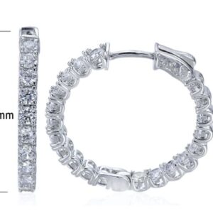 SE13659, Ladies' Moissanite Ring, S925, Rhodium Plated, White, 9.23g