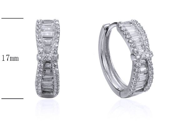 SE26049, Ladies' Moissanite Ring, S925, Rhodium Plated, White, 3.95g