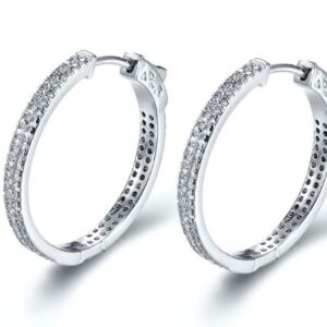 SE18935, Ladies' Moissanite Ring, S925, Rhodium Plated, White, 5.34g
