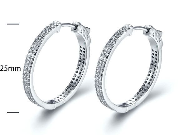 SE18935, Ladies' Moissanite Ring, S925, Rhodium Plated, White, 5.34g