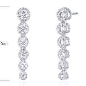 SE22233, Ladies' Moissanite Ring, S925, Rhodium Plated, White, 2.44g