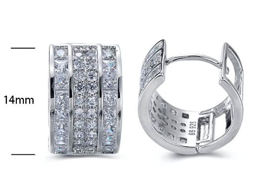 SE15543, Ladies' Moissanite Ring, S925, Rhodium Plated, White, 5.61g