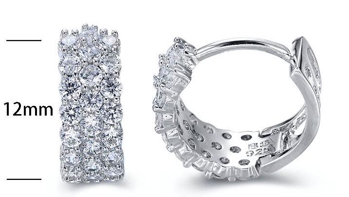 SE15517, Ladies' Moissanite Ring, S925, Rhodium Plated, White, 1.97g