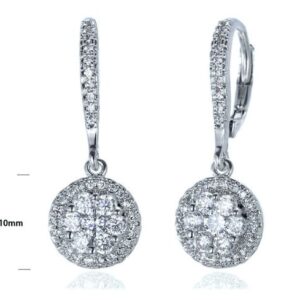SE13509, Ladies' Moissanite Ring, S925, Rhodium Plated, White, 3.4g