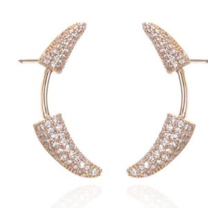 SE39460, Ladies' Moissanite Earring, S925, Rhodium Plated, White, 3.24g