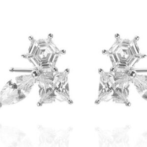 SE39375, Ladies' Moissanite Ring, S925, Rhodium Plated, White, 2g