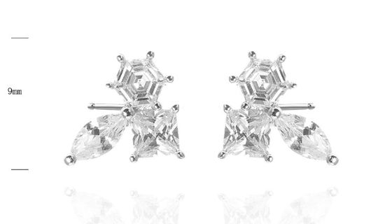 SE39375, Ladies' Moissanite Ring, S925, Rhodium Plated, White, 2g