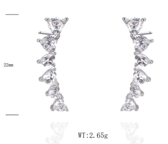SE40718, Ladies' Moissanite Ring, S925, Rhodium Plated, White, 2.36g