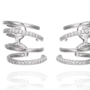 SE44331, Ladies' Moissanite Ring, S925, Rhodium Plated, White, 3.95g